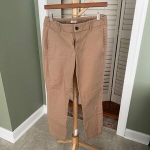 J. Crew Tan Trousers Classic Straight-Leg Design
